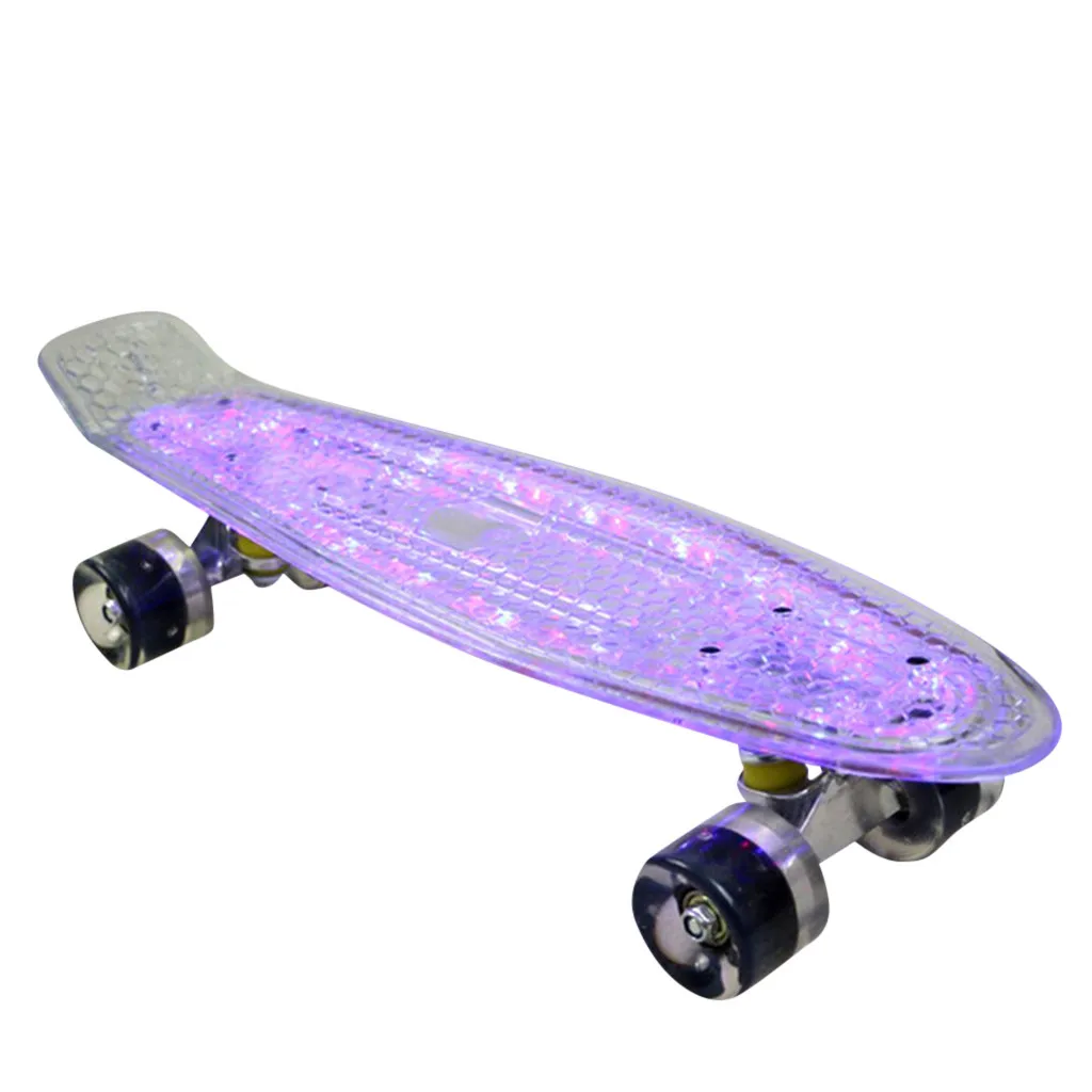 

Plastic Mini Cruiser Skateboard Long Board Complete Fish Skateboards for Beginners Kick Skate Board for Boys Girls Kids