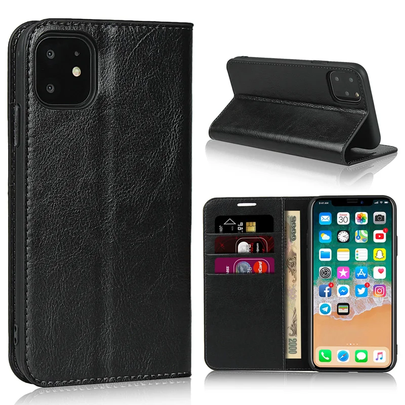 Для iPhone X XR XS 11 Pro MAX 8 7 Plus 6 6S 5G 5S SE роскошный мягкий чехол кошелек из натуральной