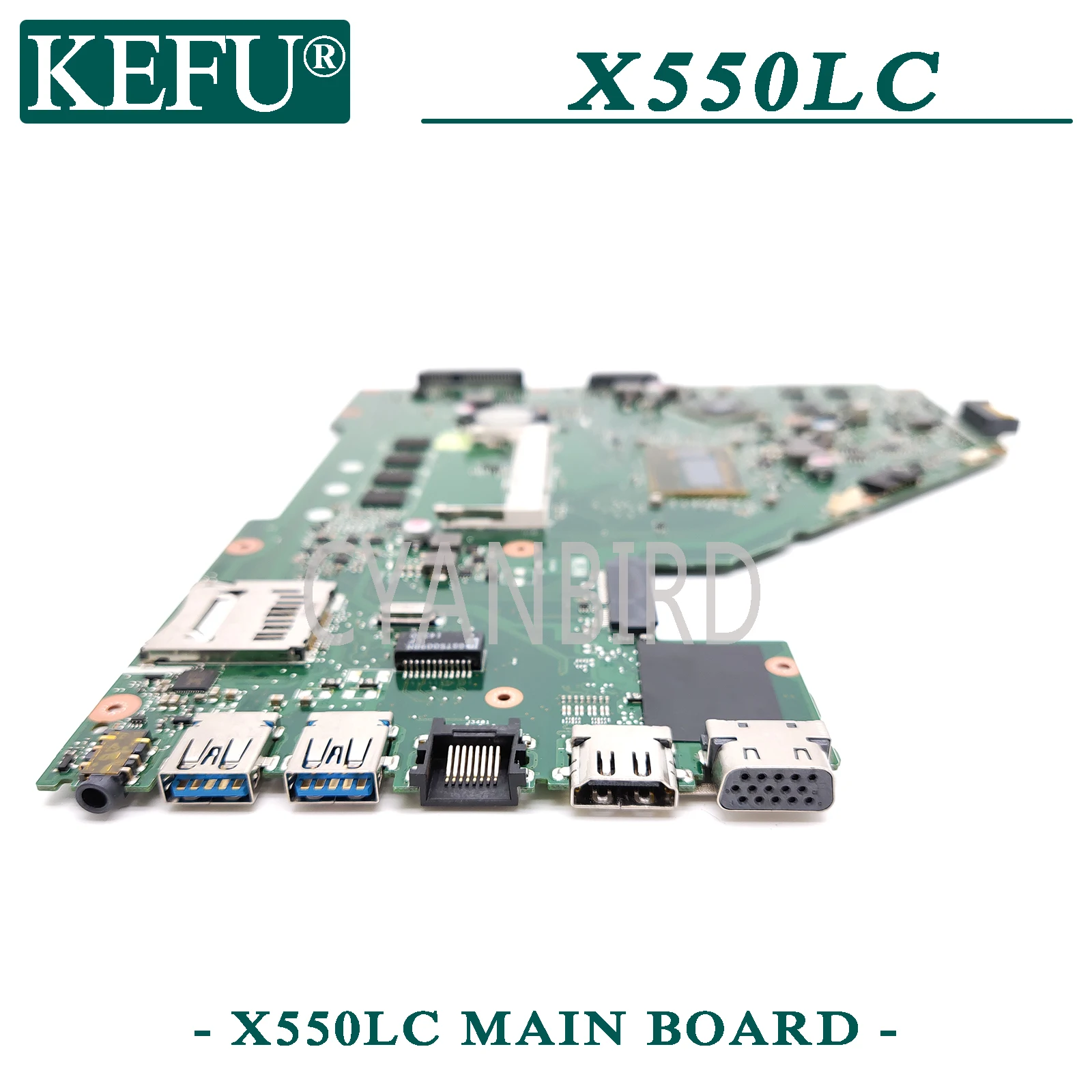 

KEFU X550LC original mainboard for ASUS X550LC X550LD X550LN X550L with I3-4010U GT720M EDP Laptop motherboard