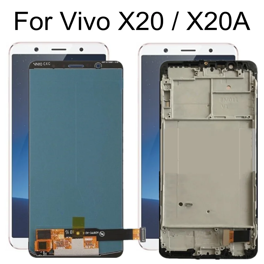 Купи ЖК-дисплей TFT для VIVO X20 X20A, ЖК-дисплей, сенсорный экран, дигитайзер, стеклянный объектив в сборе, замена для телефона X20 A, ЖК-экран за 1,812 рублей в магазине AliExpress