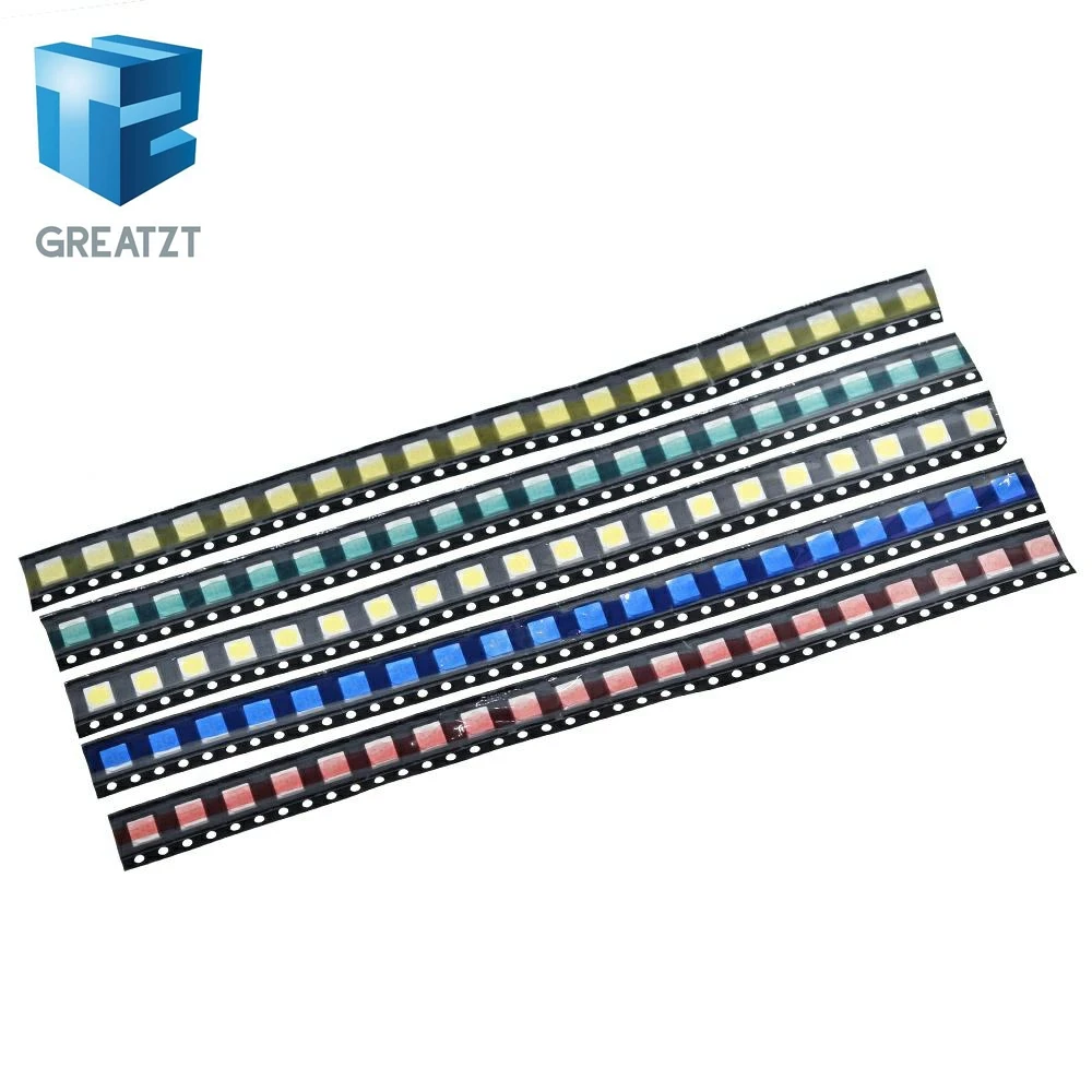 GREATZT 100 шт./лот 5050 SMD белый красный синий зеленый желтый 20 шт. каждый супер яркий