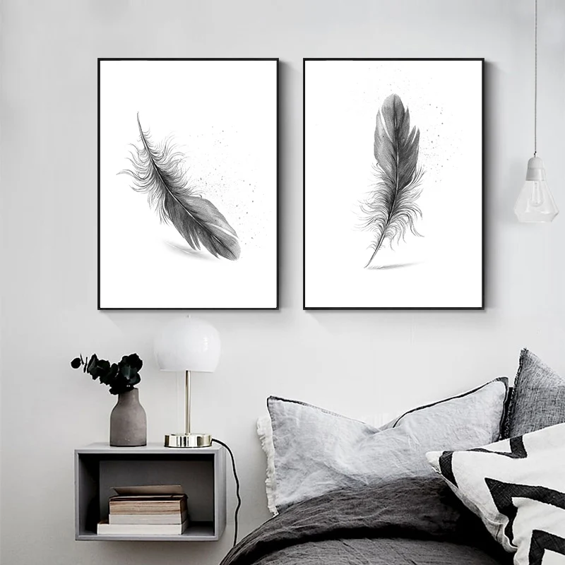 Абстрактный настенный плакат черно-белый в скандинавском стиле | Дом и сад