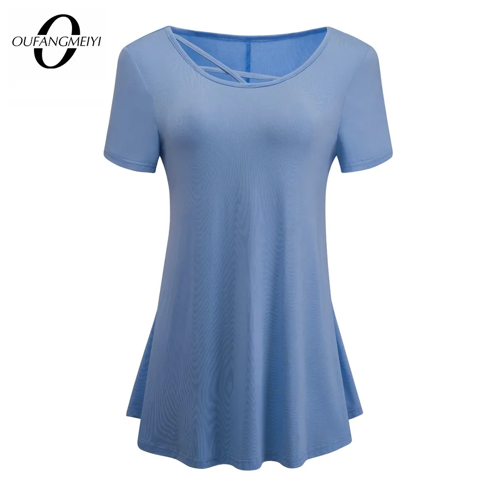 Womem/Летняя короткая Повседневная футболка с круглым вырезом и короткими рукавами