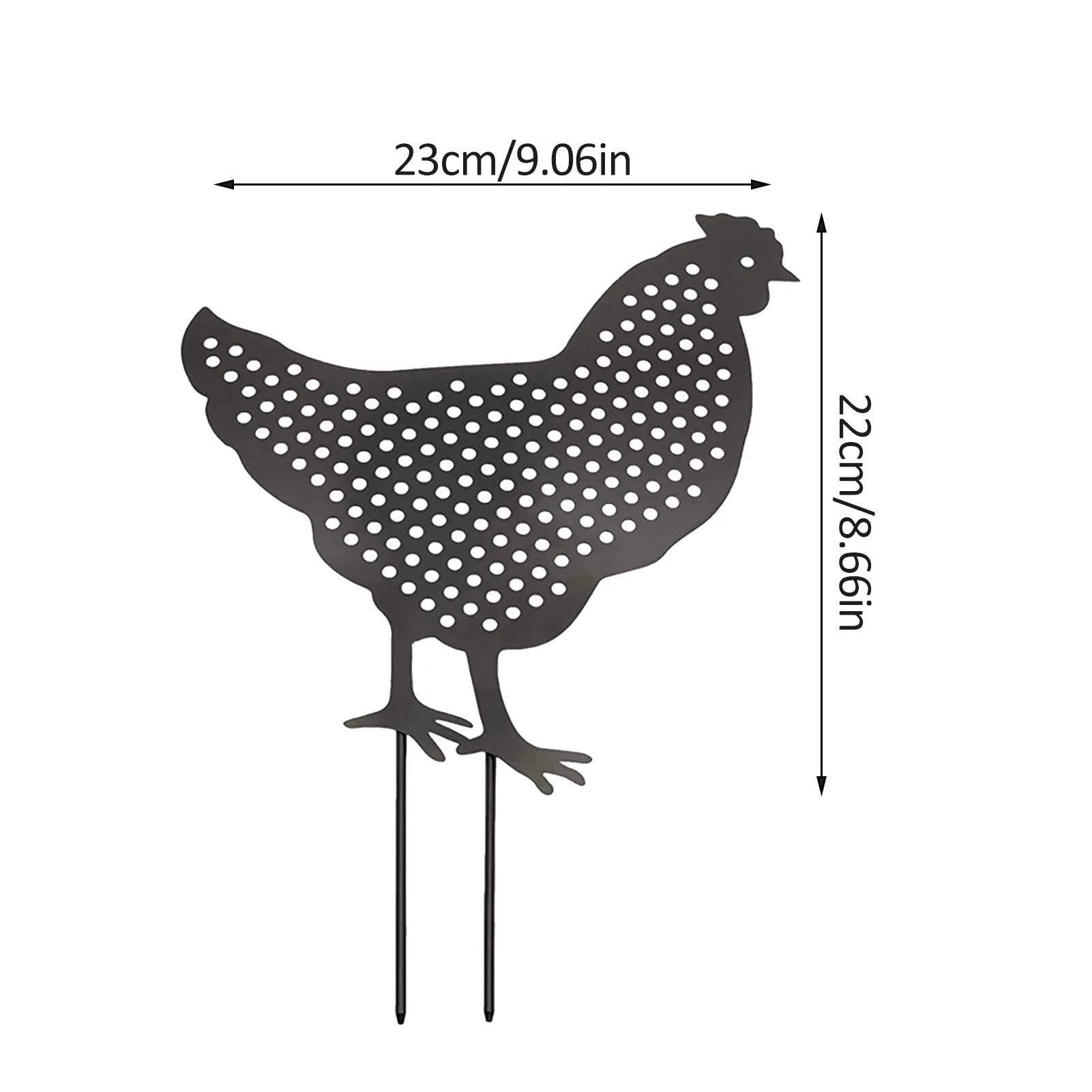 

Metal Chicken Hen Acrylic Hollow Out Art Ornaments Garden Lawn Cock Chick Hen Statues Silhouettes Yard Decor Easter Decoration