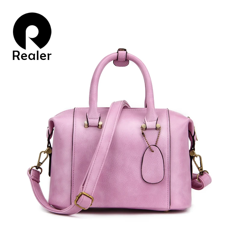 Realer жесткий клапаном натуральная кожа сумка женская цепочка сумки через плечо