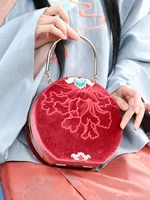 mouth gold bag hanfu accessories embroidered chain bag retro messenger bag daily wild spring autumn and winter