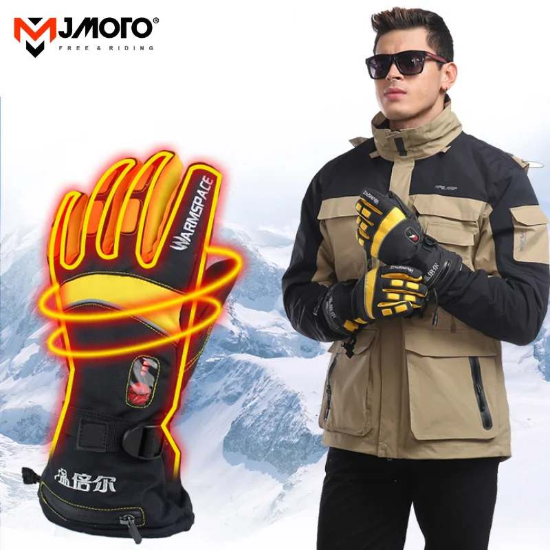 

Cold Weather Gloves Motorcycle Electric Heating Waterproof Gloves Snowmobile Off Road Long Gloves Warm Winter Riding Equipment