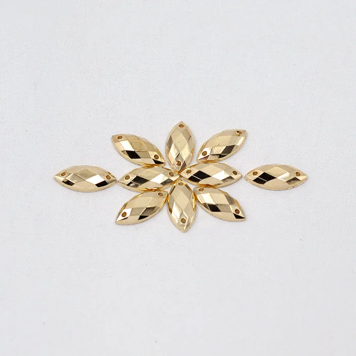 JUNAO 10mm Gold Color Crystal Sewing Rhinestones Square Acrylic Stones Flat Back Gems Sew On Strass Applique for Jewelry Crafts | Дом и сад