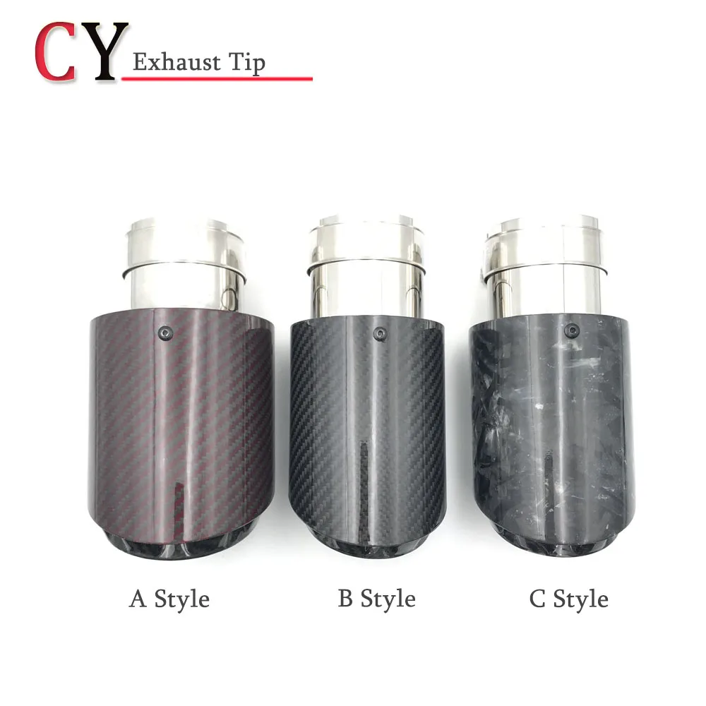 Высококачественный глянцевый красный/черный наконечник для выхлопной трубы 1 шт.