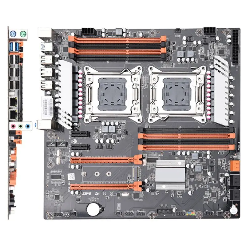 

C5AB X79 dual CPU motherboard LGA 2011 E-ATX USB3.0 SATA3 PCI-E 3.0 with dual Xeon processor motherboard with M.2 slot dual Giga