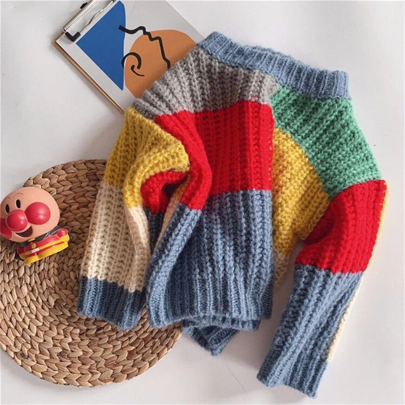 Шерстяной свитер в стиле ретро для мамы и дочки толстые вязаные свитера сезон