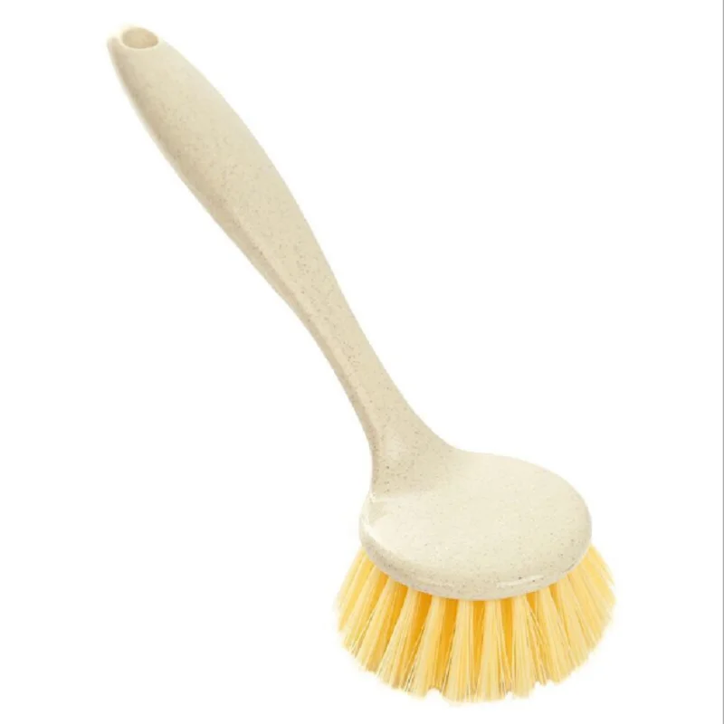 

Multifunction Convenient Practical Kitchen Utensil Cleaning Brush Wheat Straw Long Handle Can Be Hung Wash Pot Sink Stove Brush