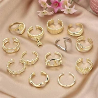 fashion irregular rings for women girls all match personality opening adjustable womens rings jewelry accessories hot sale