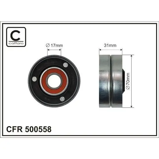 Ролик прив. ремня метал. L.R. Disc 2.7TD 09 R.R. caffaro 50055|Маховики эластичные муфты и