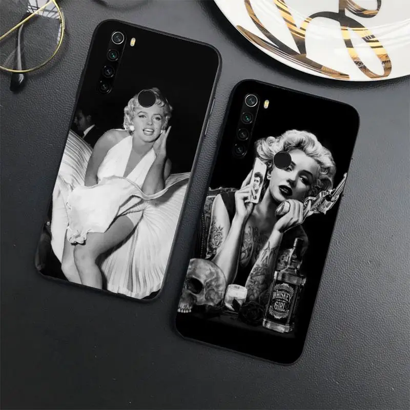 

Marilyn Monroe sexy girl famous actor Phone Case For Xiaomi Redmi note 7 8 9 t max3 s 10 pro lite coque shell cover funda