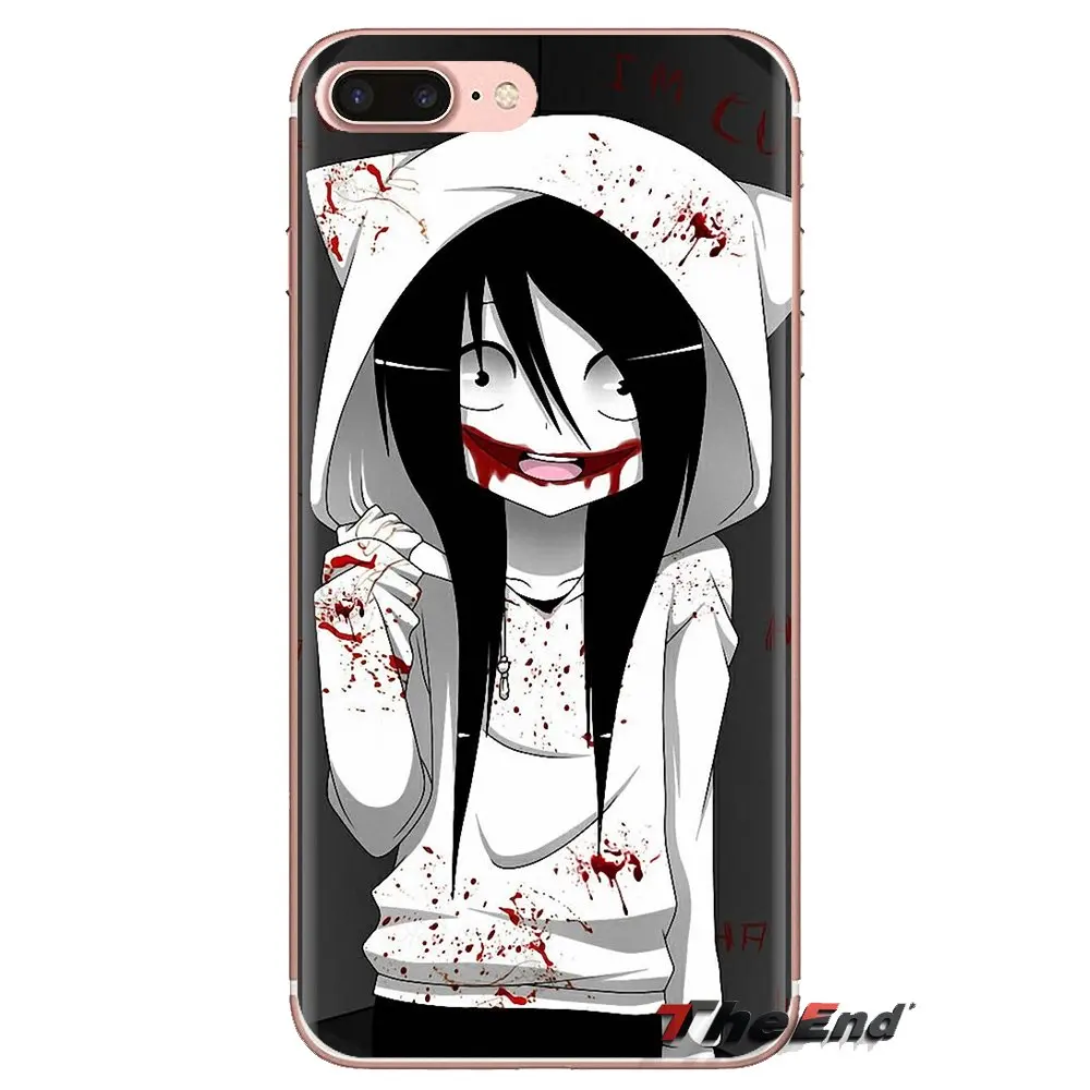anime horror Jeff the killer For Samsung Galaxy J1 J2 J3 J4 J5 J6 J7 J8 Plus 2018 Prime 2015 2016 2017 TPU Transparent Cover Bag |