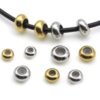 10pc spacer beads stainless steel stopper clip beads charms with rubber inside fit pandora bracelet necklaces for jewelry making