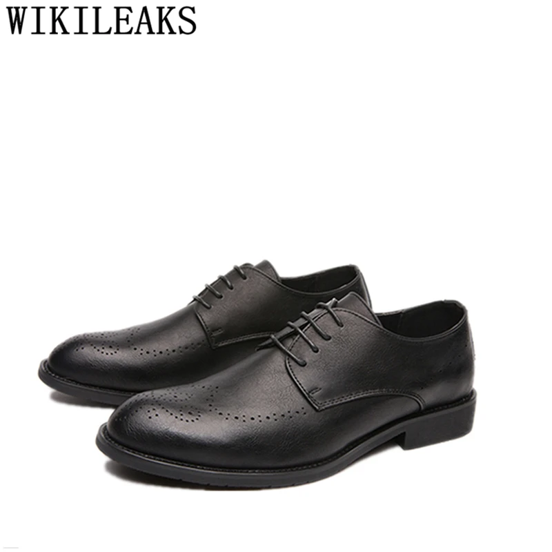 

Vintage Suit Men Formal Shoes Brand Brogue Shoes Men Classic Coiffeur Designer Leather Shoes Men 2021 Zapatos De Hombre Ayakkabi