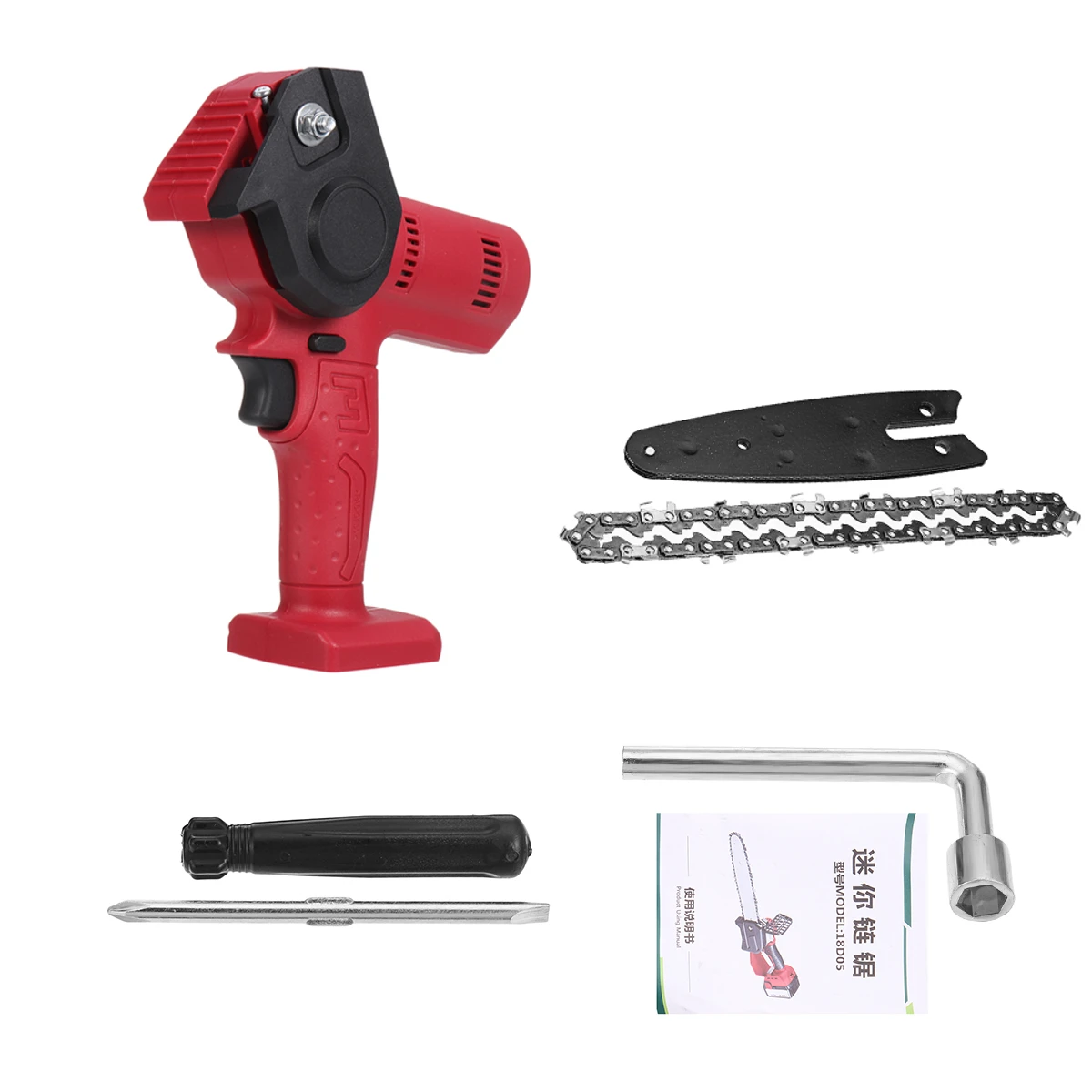 

Hot 24V 550W 4 Inch Mini Electric Chain Saw Rechargeable Woodworking Pruning One-handed Garden Logging Power Tool