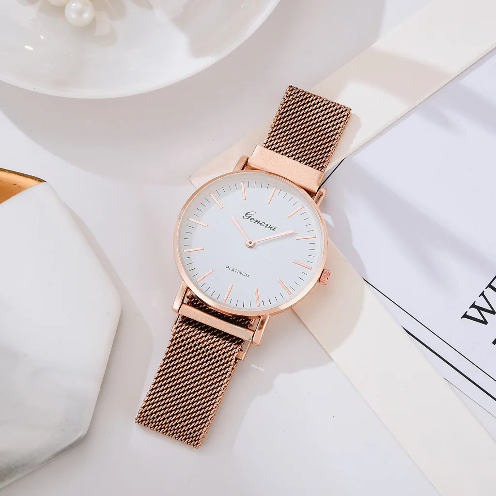 

new lady simple all match watch vibrato lady's steel belt and all match quartz watch.