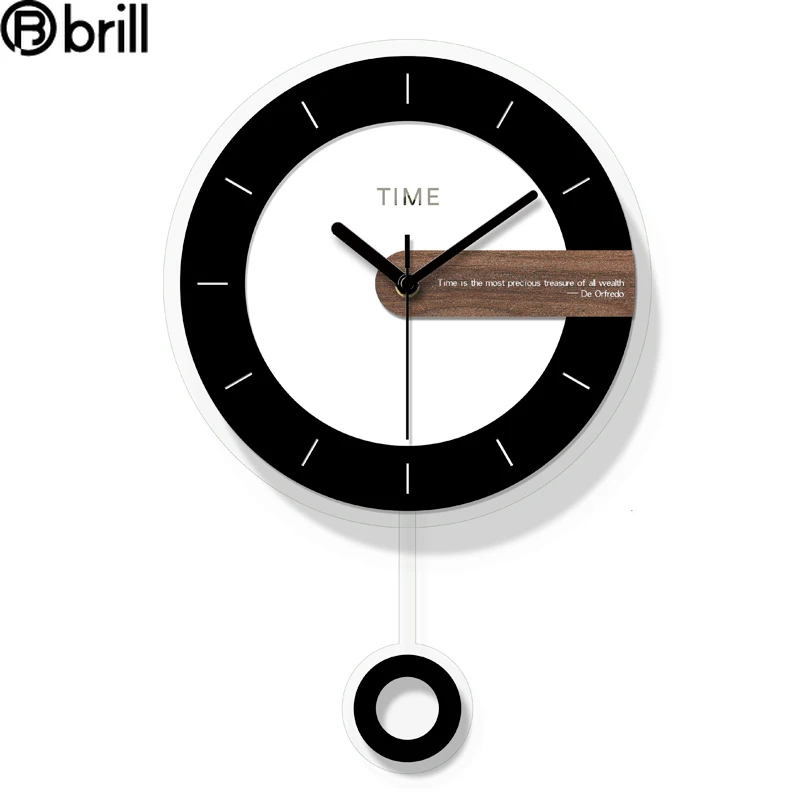 

Creative Large Wall Clock Acrylic Swing Nordic Luxury Wall Watches Home Decor Living Room Decoration Silent Clocks Pendulum Wall