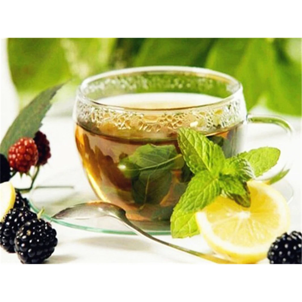 

Пейзаж с цветком Tea DIY Вышивка крестиком 11CT наборы рукоделие Набор для рукоделия хлопчатобумажная нить Печатный холст домашняя Прямая поста...