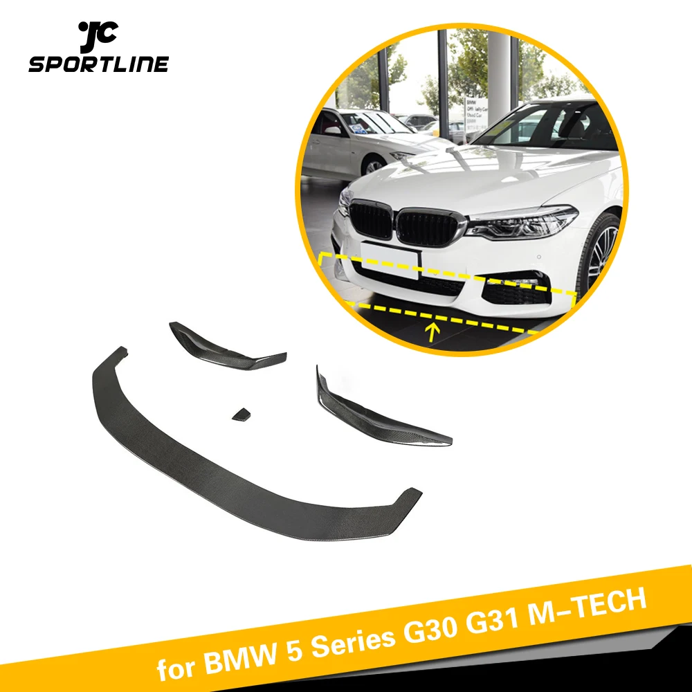 Спойлер для переднего бампера из углеродного волокна BMW 5 серии G30 G31 M TECH Sport 2017 | Отзывы и видеообзор