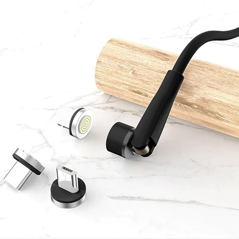 Новый 360 ° + 180 вращающийся магнитный usb кабель для быстрой зарядки Тип C магнит
