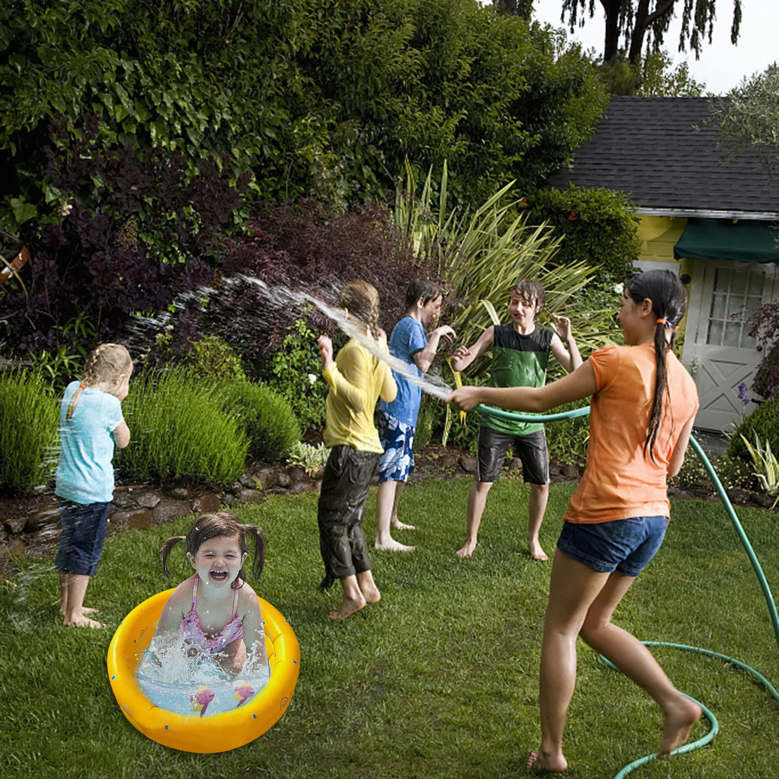 

1/2PCS 60CM Baby Swimming Pool Inflatable Bath Tub Round Lovely Animal Printed Bottom Child Summer Play Ball Pool Kid Water Toys