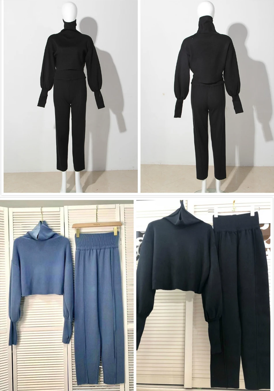 Женский трикотажный свитер-водолазка элегантный пуловер с длинным рукавом и