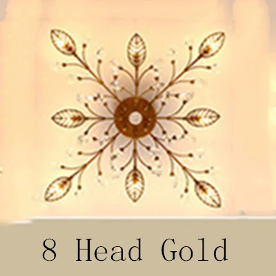 8 Head Gold Скандинавский современный Lron светодиодный роскошный светильник-люстра, лампа для чердака, гостиной, спальни, дома, зала, столовой, Deco, Черное золото, G9, птица - Цвет абажура: 8 Head Gold