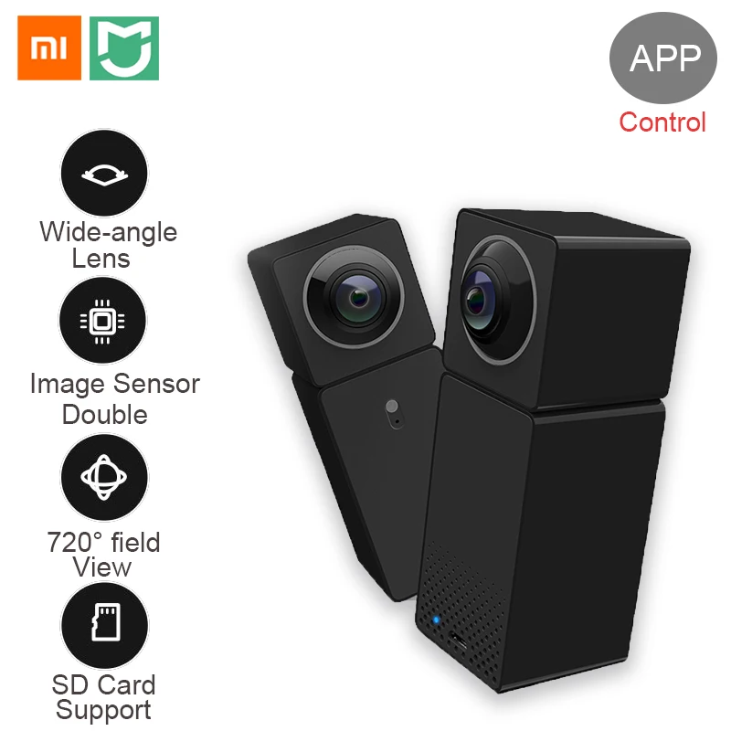 Xiaomi Xiaofang камера с двумя объективами версия панорамная умная сетевая ip-камера четыре экрана в одном окошке двусторонняя поддержка аудио VR