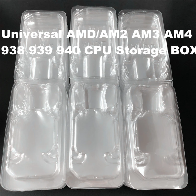 

2000pcs storage Boxes Clamshell Case Universal AMD/940/AM4 Box Plastic Protection box CPU 775 1155 1156 For Intel IC Chipset Box