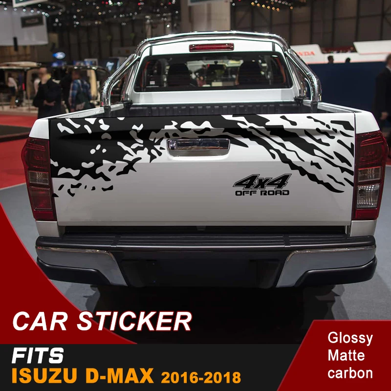 Автомобильные наклейки 1 шт. задняя дверь 4x4 внедорожные грязные следы