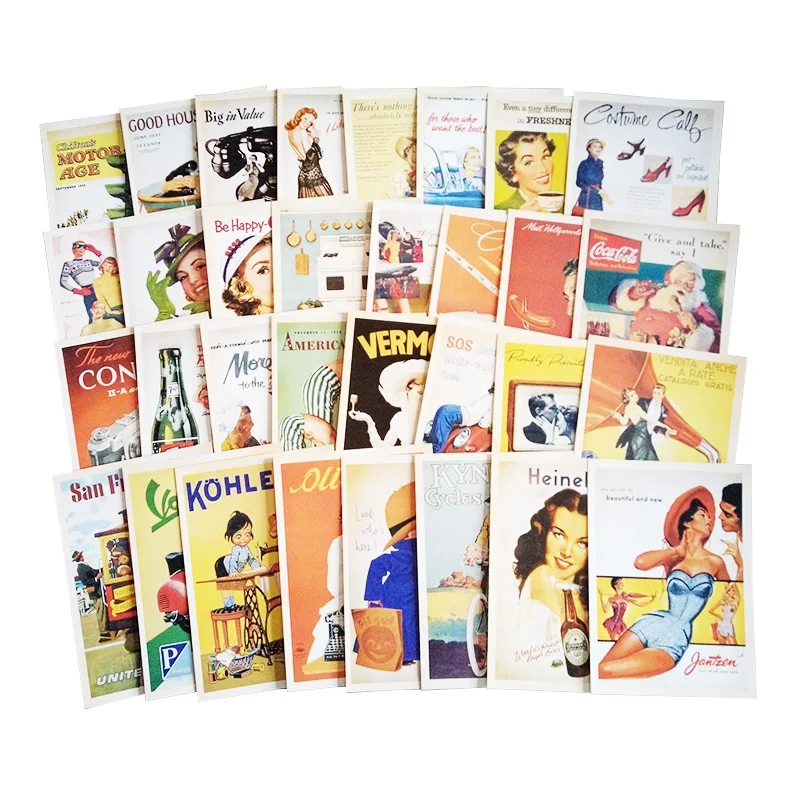 

32 Pcs/pack Vintage Old memory Postcard Fashion Christmas Gift Postcard Birthday Greeting Card Lovely Greeting Cards