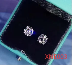 

XNE003 925 Sterling Silver earrings 0.5/1ct classic style diamond jewelry moissanite earrings wedding party Jewellery