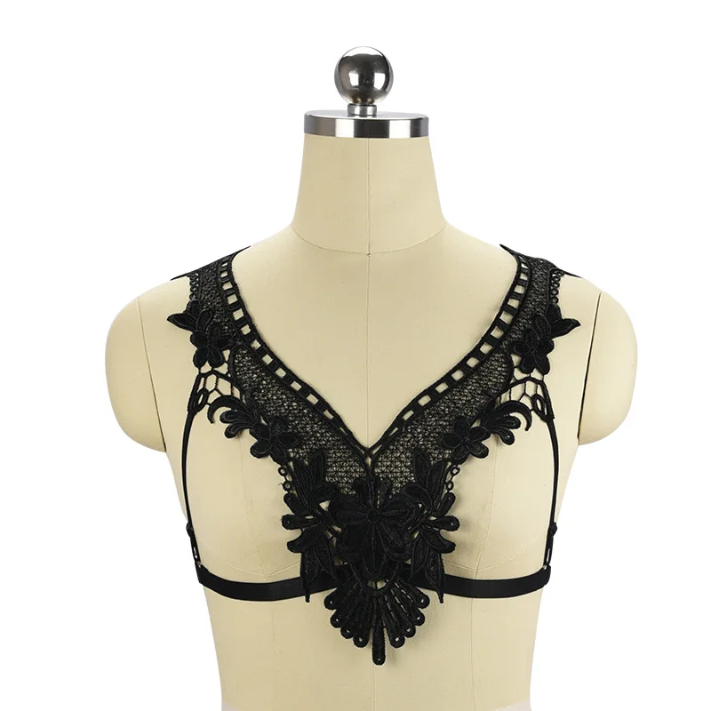 

Black fringed lace beautiful back sexy harness lingerie sexy sexy lingerie suitable for any body sexy and delicate