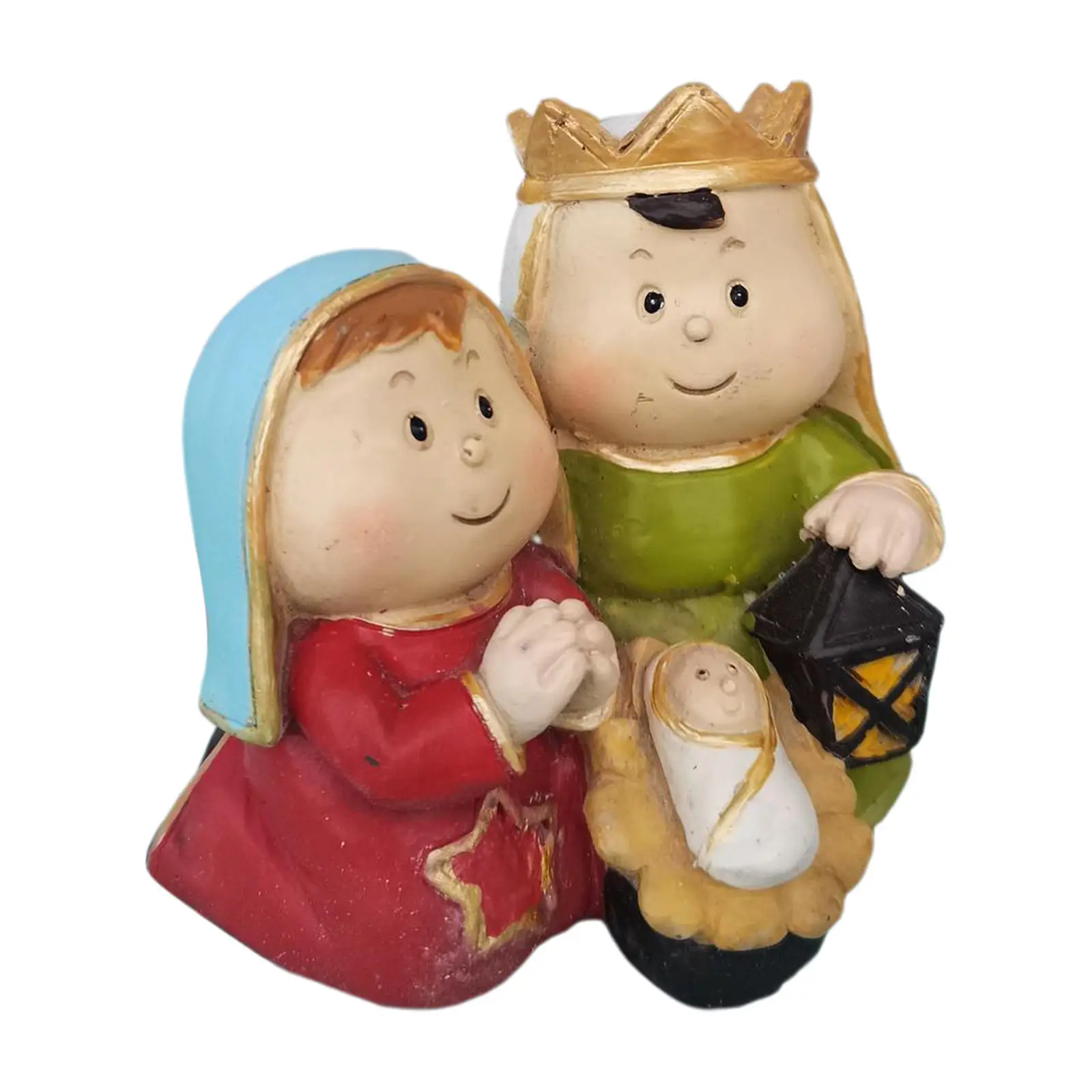 

Cartoon People Model Family Figurines Light up Crafts Home Living Room Accessories Mother's Day Birthday Easter Wedding Gift