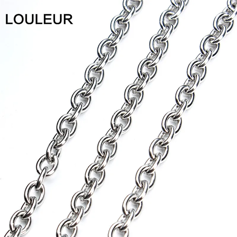 Цепочка из нержавеющей стали для мужчин и женщин ожерелье с круглыми звеньями 5