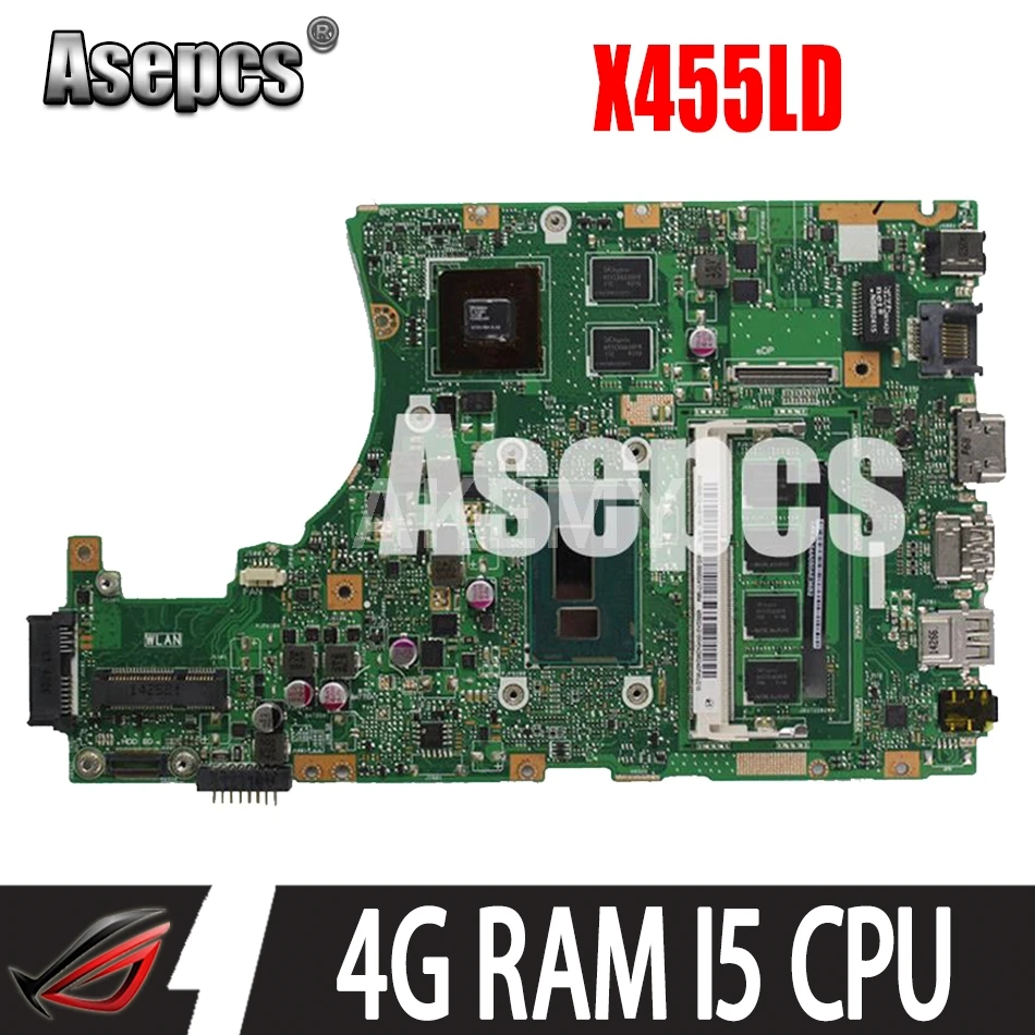 Asepcs X455LD материнская плата для ноутбука For Asus X455LD/J X455L X455 Y483L W419L W409L F455 тестовая