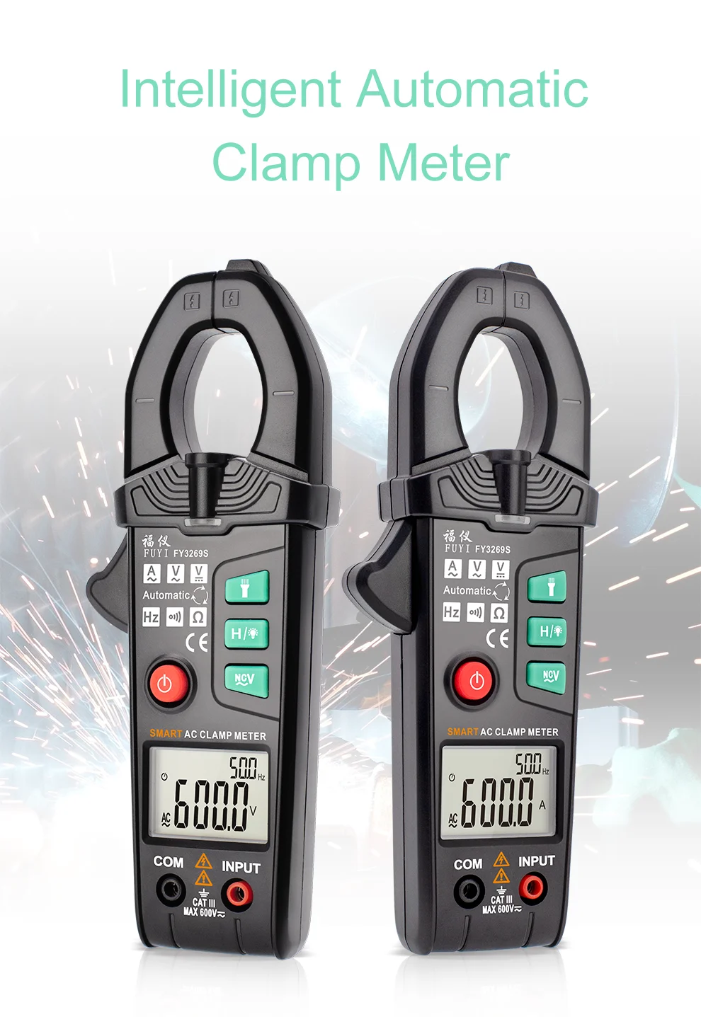 Смарт-клещи, AC DC, Токоизмерительные клещи, RMS, мультиметр, зажим, интеллектуальный цифровой клещи, токовые клещи, клещи, мультиметр