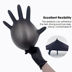 100 шт., черные нитриловые перчатки