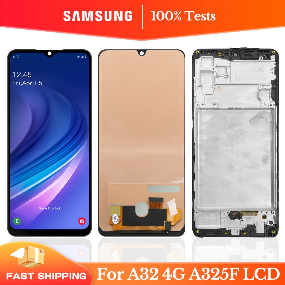 

100% New For Samsung Galaxy A32 4G A325 A325F SM-A325M SM-A325F/DS LCD Touch Screen Digitizer Assembly Replacement a32 4g lcd