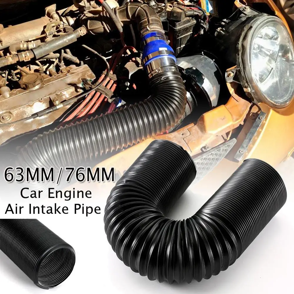 

Car Air Intake Pipe 63/76mm Engine Flexible Air hose Inlet Car Air Intake Pipe Cold Air Ducting Feed PipeCar Accessories