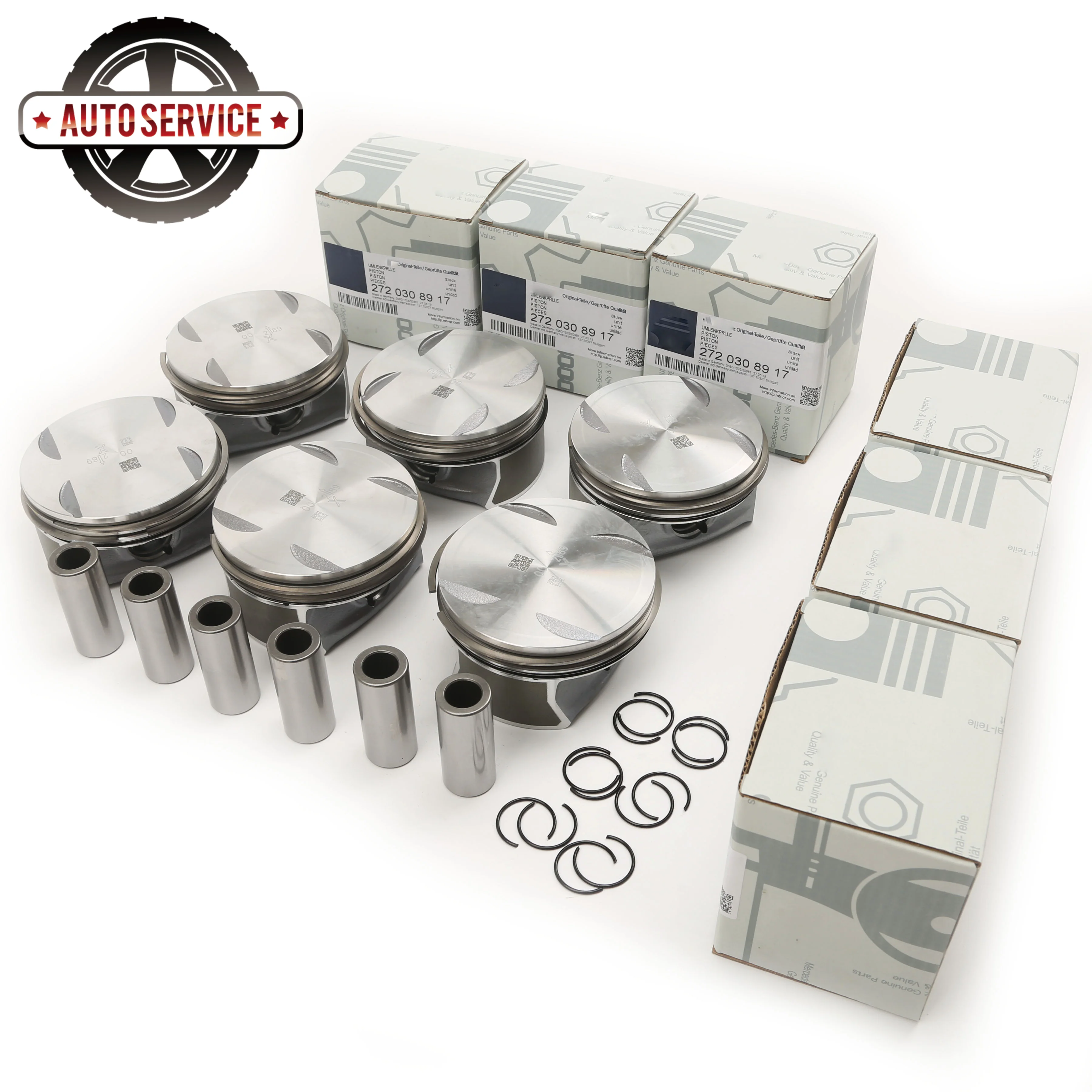 

Piston Assembly 6x Piston and Ring Set 3.5L M272 V6 For Benz A209 CLK 350 C219 W211 E 350 C207 W221 V251 W639 A207 A2720302217