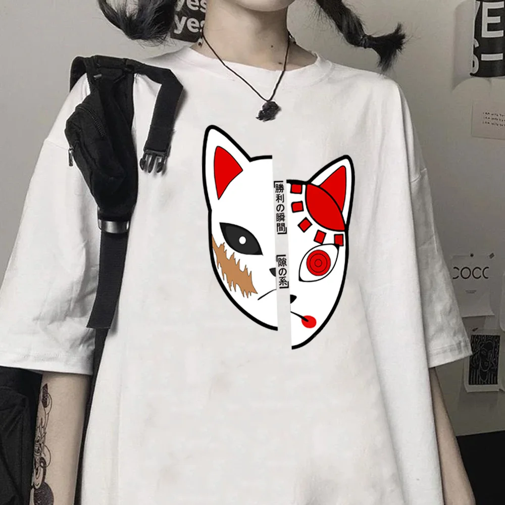 

Anime Demon Slayer Sabito Tanjirou Print Tshirt Loose Unisex Anime Style Top