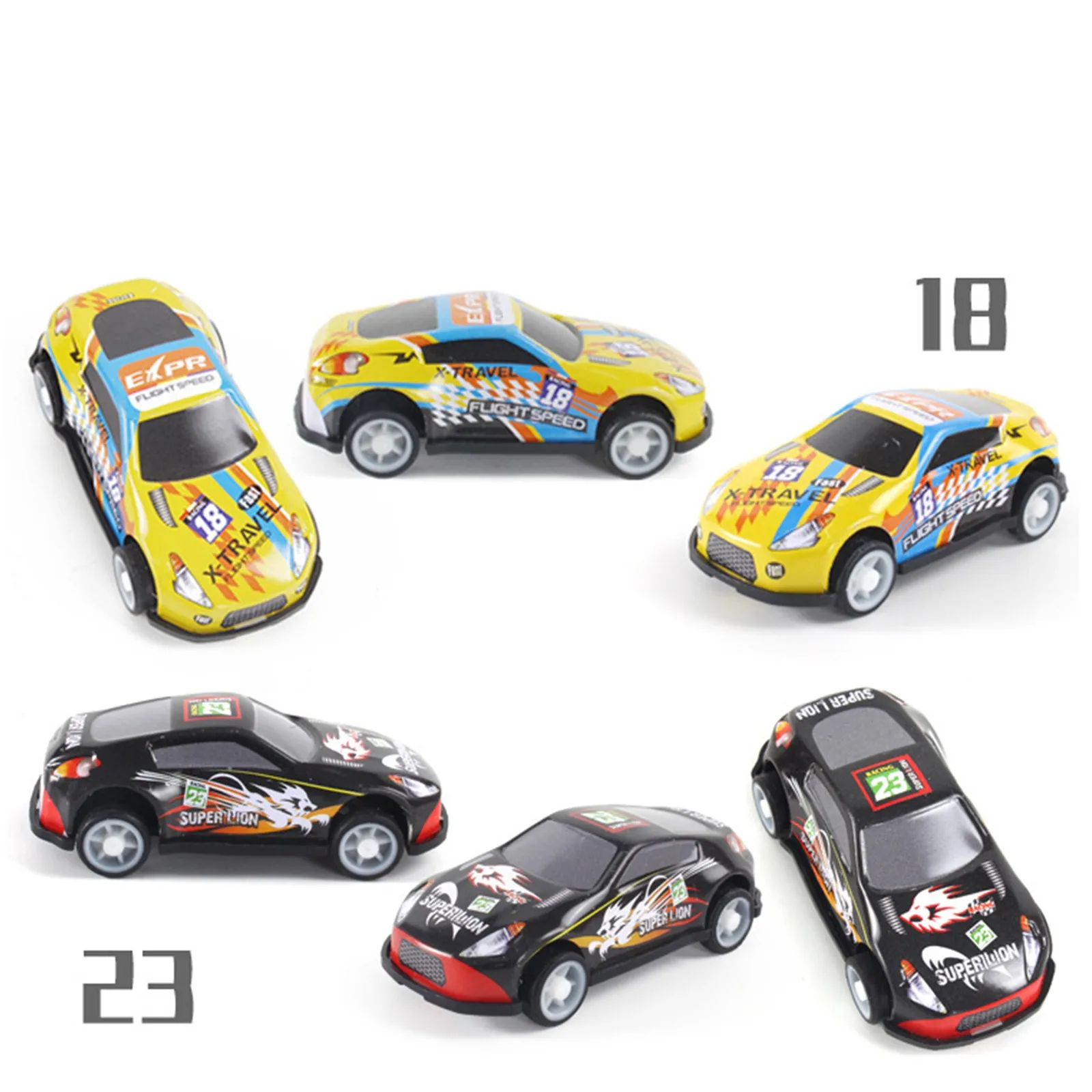 12pcs Set Graffiti Pull Back Friction Car Alloy Metal Four-wheel Drive Racing For Children Boys Diecasting Vehicle Toy Gift |