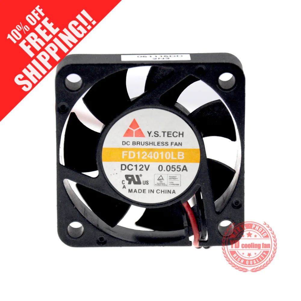 Новый вентилятор охлаждения Y.S.TECH FD124010LB 4010 12 В 0,055a, 4 см