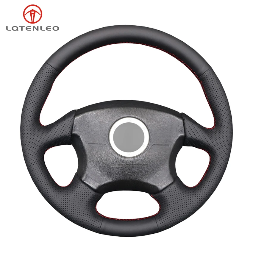 

LQTENLEO Black PU Artificial Leather DIY Car Steering Wheel Cover for Subaru Impreza WRX 2002 2003 2004 Impreza WRX STI 2004