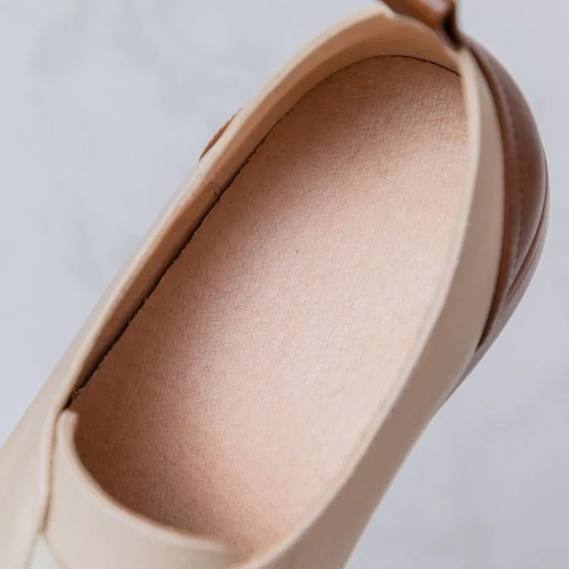 FITWEE женская обувь на плоской подошве Стильные туфли смешанных Цвет из